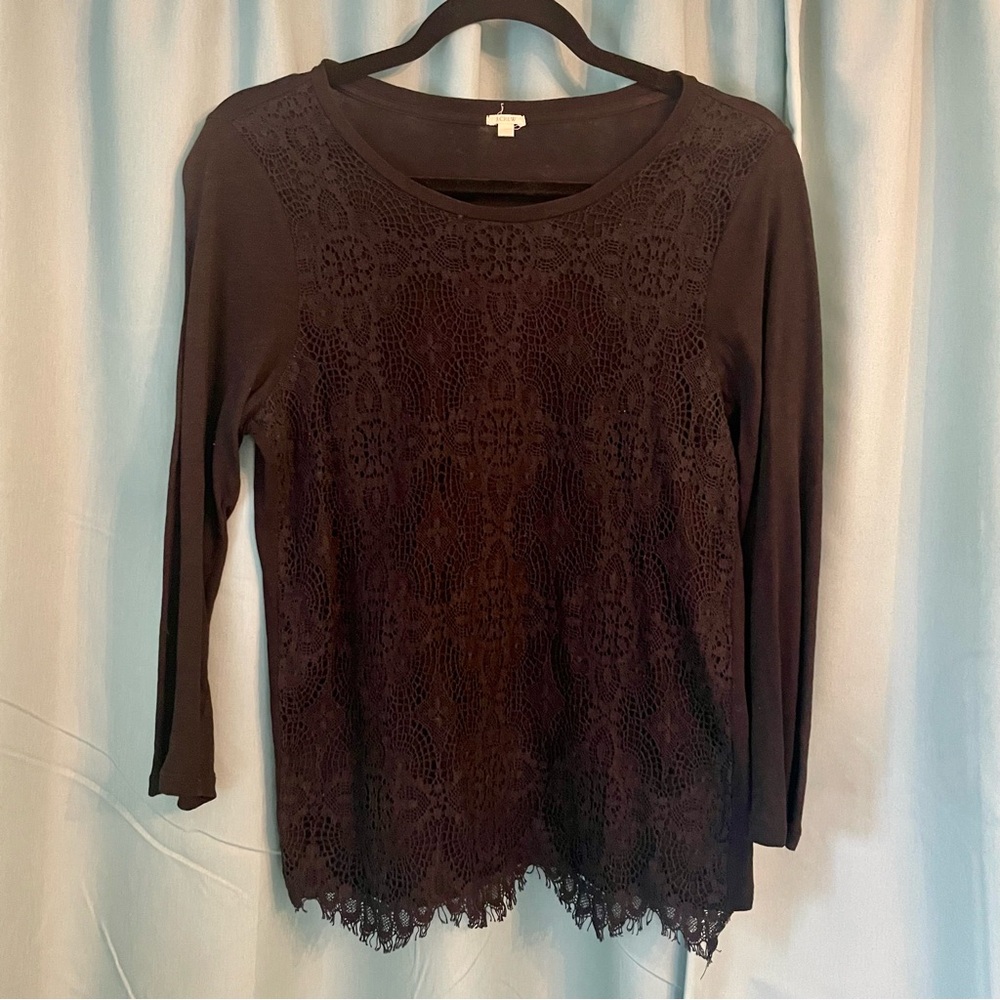 J. Crew lace sweater top